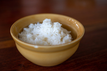 Close up white thai rice.