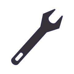 Wrench construction tool symbol blue lines