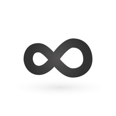 infinity sign icon, Vector illustration isolated on white background.