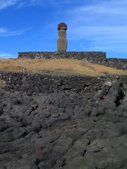 Eastern Island.  The island of the  moais. Rapa Nui. Chile