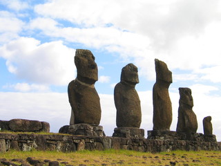 Eastern Island.  The island of the  moais. Rapa Nui. Chile