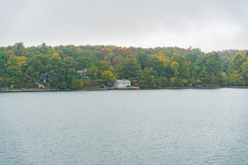 Beautiful nature landscape along St Lawrence River