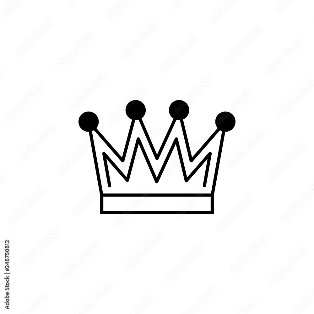Poster king crown icon. element of royalty for mobile concept and web apps icon. thin line icon for website