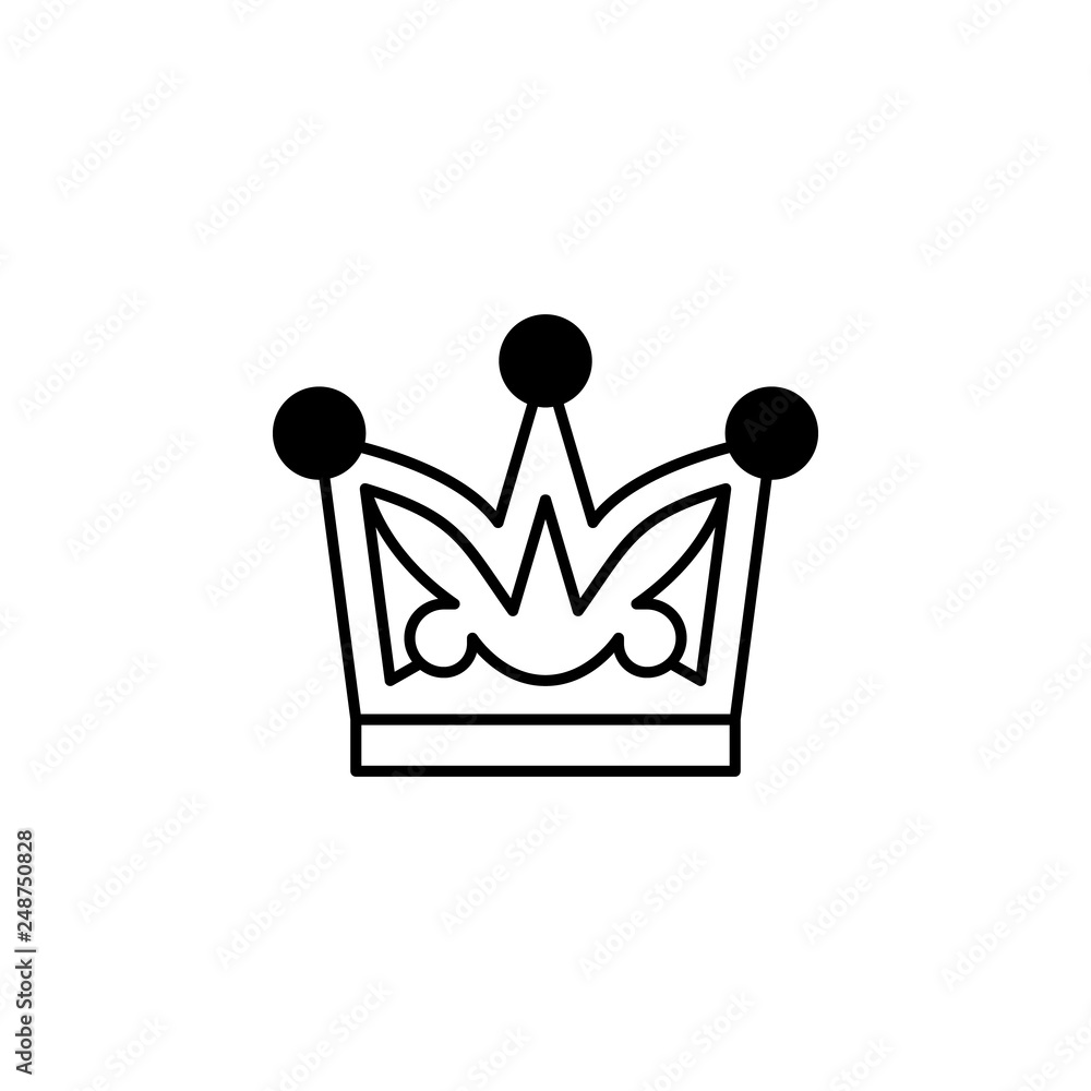 Poster king crown icon. element of royalty for mobile concept and web apps icon. thin line icon for website