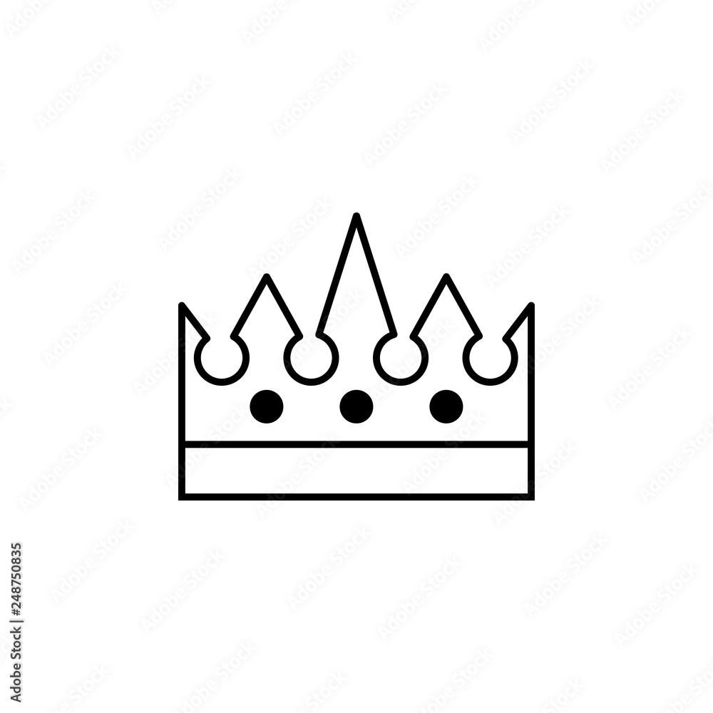 Poster royal crown icon. element of royalty for mobile concept and web apps icon. thin line icon for websit