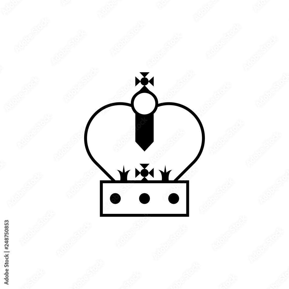 Poster royal crown icon. element of royalty for mobile concept and web apps icon. thin line icon for websit