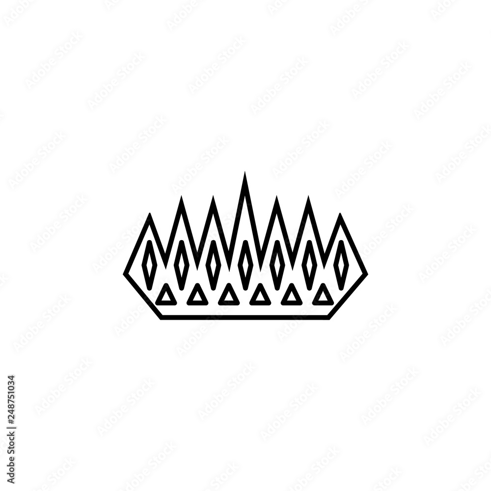 Poster king crown icon. element of royalty for mobile concept and web apps icon. thin line icon for website