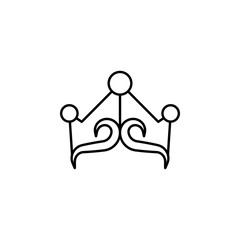 woman crown icon. Element of royalty for mobile concept and web apps icon. Thin line icon for website design and development, app development. Premium icon