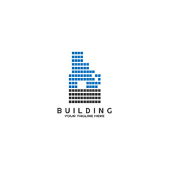 Real estate or house with B letter for building  construction