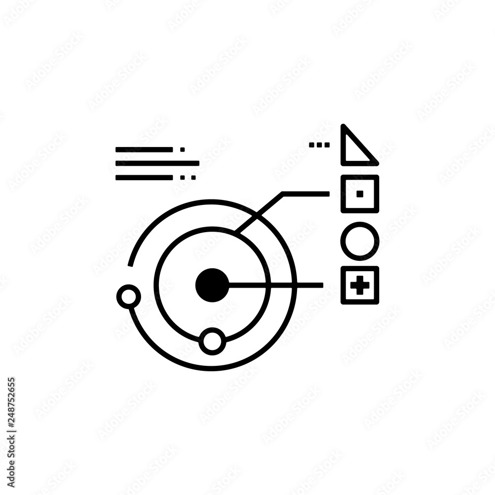 Poster astronomy, cosmic, data, planetary, system icon. element of future pack for mobile concept and web a