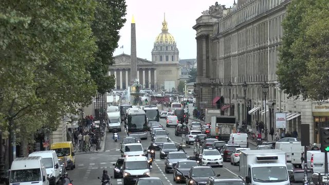 Paris, France. View of the Rue Royale from L'&eacute;glise de la Madeleine.