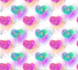 A heart. Seamless pattern. Pattern. Background. Background of strips with hearts.