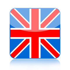 UK flag icon isolated on white background