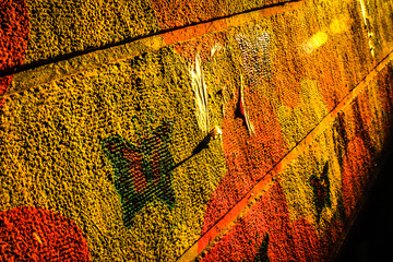 Colourful Graffiti Art on the backstreet walls in Granada,Andalucia,Spain.