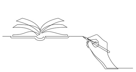 hand drawing business concept sketch of open book