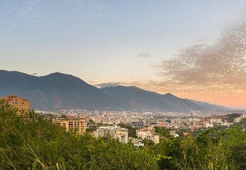 Spectacular View of Caracas City with Avila Mountain