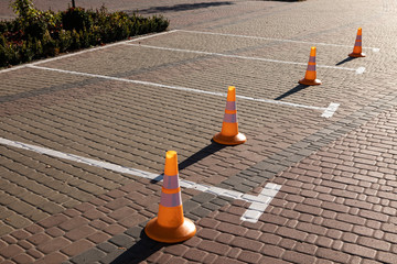 Orange traffic cones