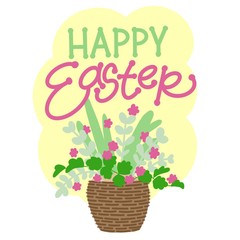 Happy Easter Flower Basket