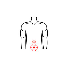 low back , pain icon. Element of health care for mobile concept and web apps icon. Thin line icon for website design and development, app development