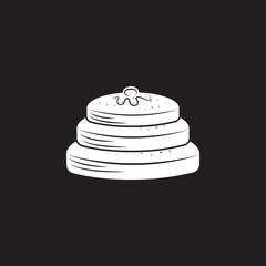 Cake icon. Simple element illustration. Cake symbol design template. Can be used for web and mobile