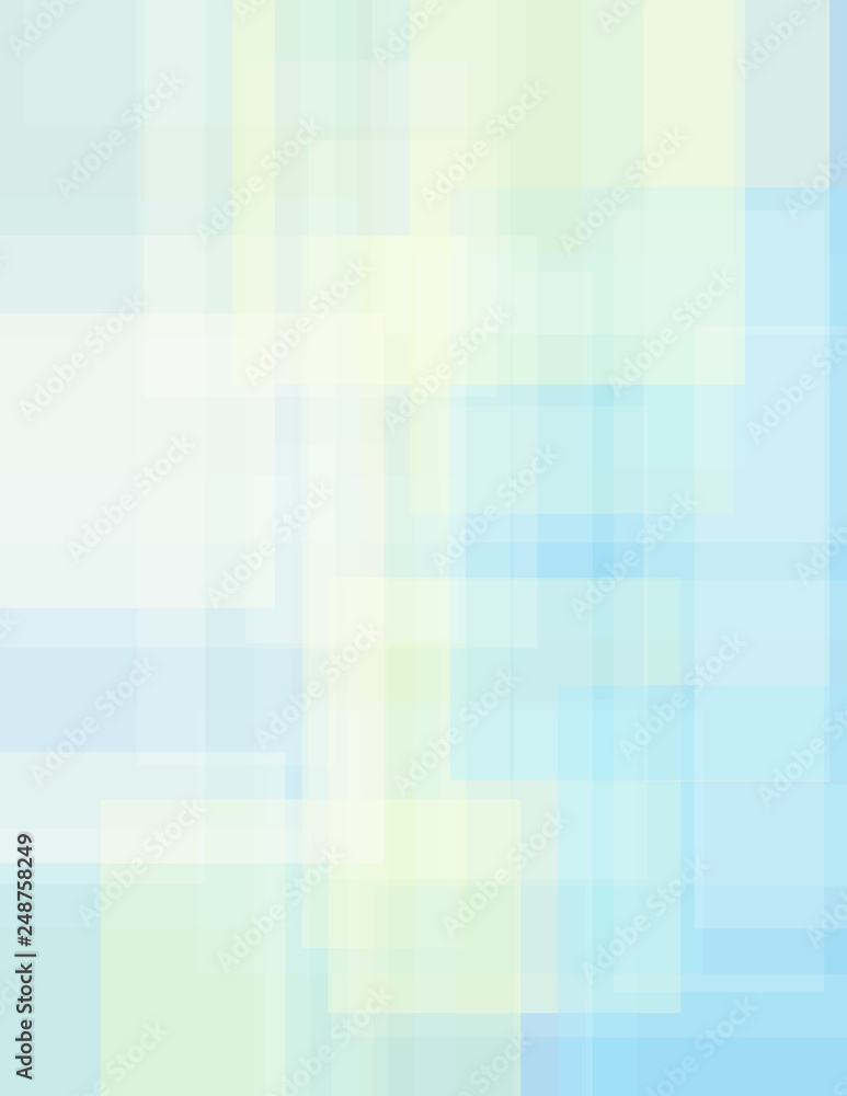 Poster subtle geometric background with cream and pale blue rectangles. vector