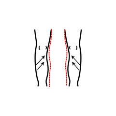 paget's correction, woman icon. Element of health care for mobile concept and web apps icon. Thin line icon for website design and development, app development