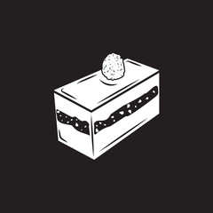Piece of cake icon. Simple element illustration. Piece of cake symbol design template. Can be used for web and mobile