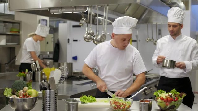 cook quitting job to chef in kitchen