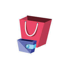 shopping bag with wallet money