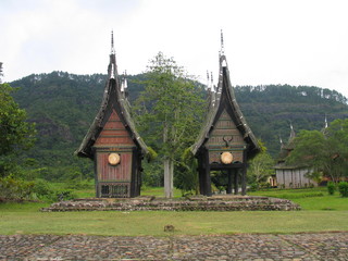 Traditional House of Minangkabau People in West Sumatra