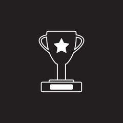 line trophy Icon. Simple element illustration. award symbol design template. Can be used for web and mobile