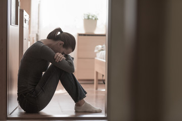 Feeling like giving up. Female sadness and emotion.