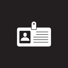 identification card icon. Simple element illustration. Business icons universal for web and mobile