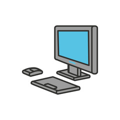 Fototapeta premium desktop computer isolated icon
