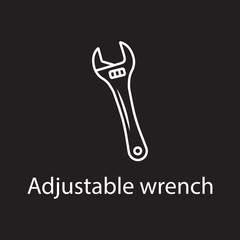 Adjustable wrench icon icon. Simple element illustration. Adjustable wrench icon symbol design from Construction collection set. Can be used in web and mobile