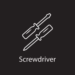 Screwdriver icon icon. Simple element illustration. Screwdriver icon symbol design from Construction collection set. Can be used in web and mobile