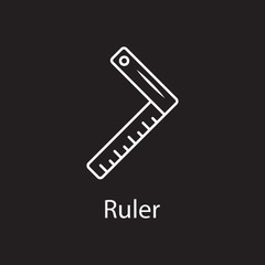 Setsquare ruler icon icon. Simple element illustration. Setsquare ruler icon symbol design from Construction collection set. Can be used in web and mobile