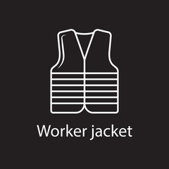 Working vest icon. Simple element illustration. Working vest symbol design from Construction collection set. Can be used in web and mobile