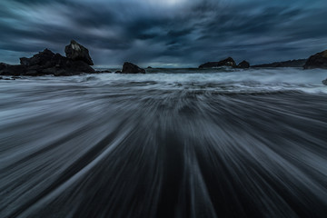 Sunset at a Rocky Beach, Northern California Coast