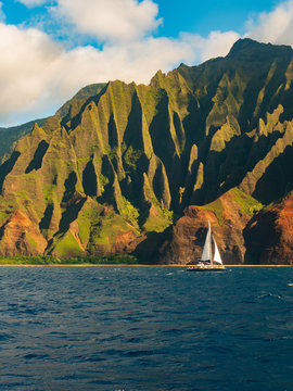 NaPali Coast with Sailboat