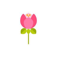 Universal Flower flat icon.