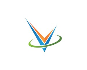 V letter logo vector icon illustration