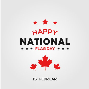 National Flag Day of Canada Vector Design