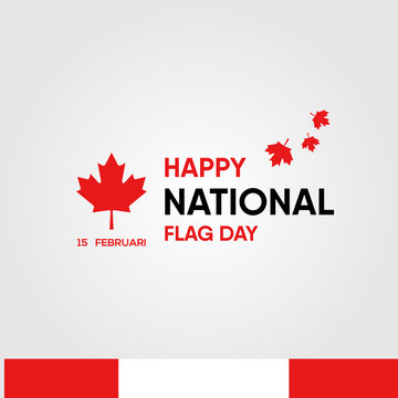 National Flag Day of Canada Vector Design