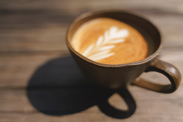 Cup of latte coffee