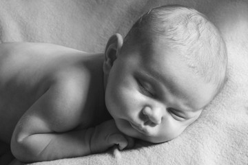 portrait of a little boy: baby's face close-up