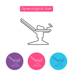 Gynecological chair icon