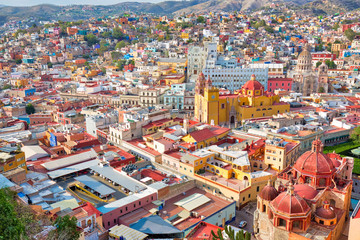 Guanajuato, scenic city lookout and panoramic views from city funicular