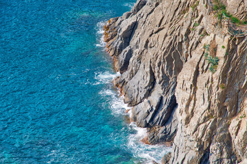 Manarola sea promenade overlooking scenic shoreline