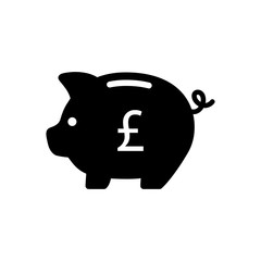 Piggy bank with pound symbol
